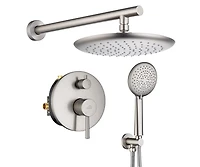 Casainc Rainfall Complete Shower System with 5-Setting Handheld and Rough Valve