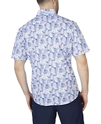 Tailorbyrd Men's Leaves Knit Short Sleeve Shirt