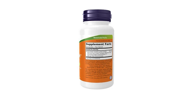 Now Foods Curcufresh Curcumin, 500 mg, 60 Veggie Caps