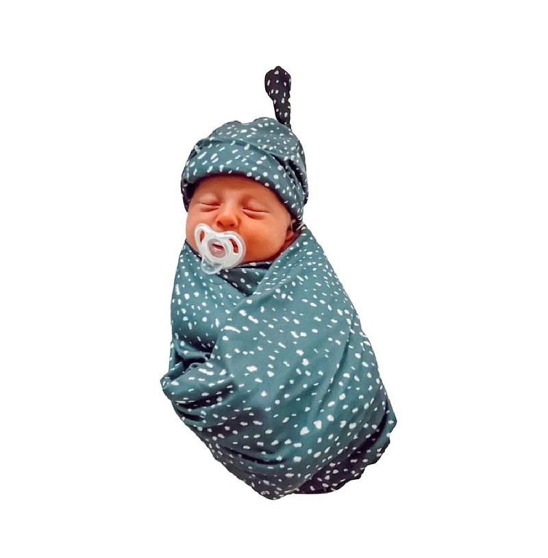 Baby Swaddle + Hat Set