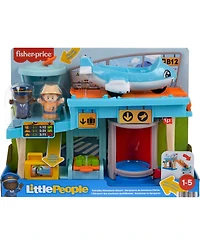 Little People Everyday Adventures Airport Toddler Playset, Airplane and 3 Play Pieces