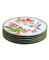 Certified International Hummingbirds Set of 6 Salad Plate 9", Service For 6