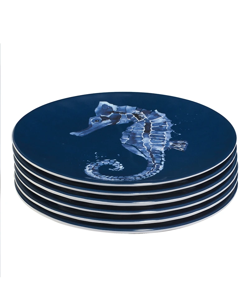 Certified International Sea Life Set of 6 Salad Plate 9", Service For 6