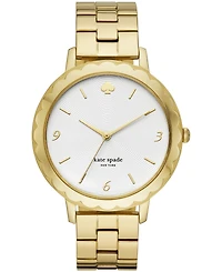 kate spade new york Women's Morningside Scallop Three-Hand Gold-Tone Stainless Steel Watch 38mm, KSW1494