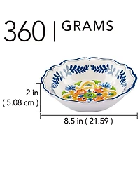 Certified International Flores Set of 4 All Purpose Bowl 8.5" x 2", Service For 4