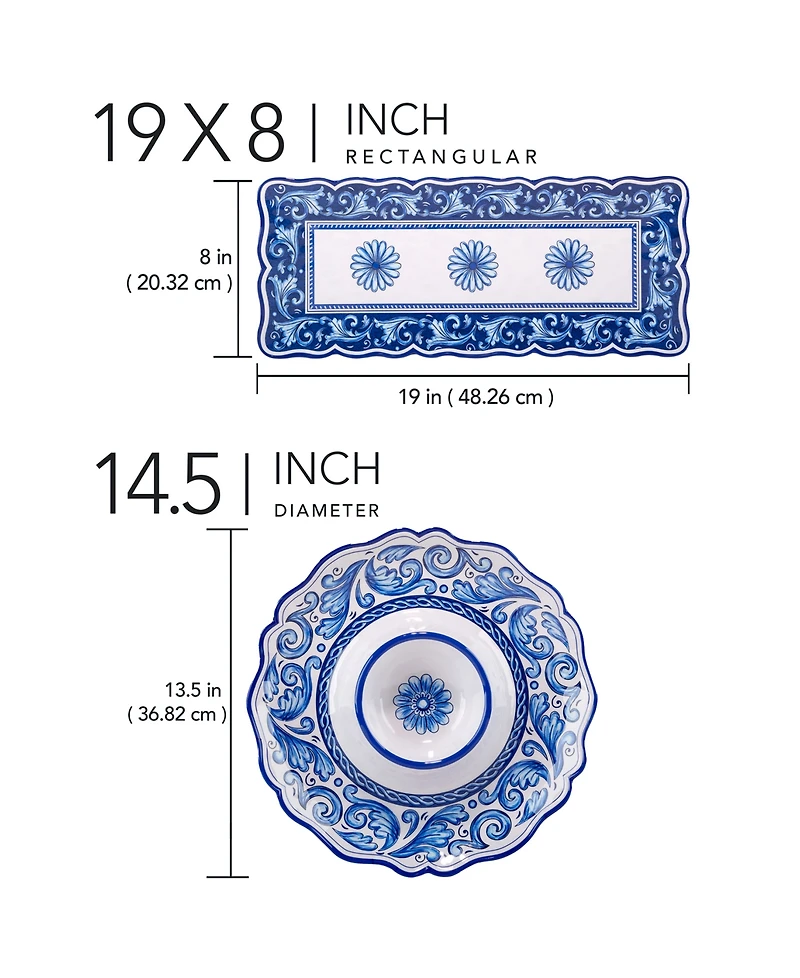 Certified International Veranda 2 Pc Appetizer Set, Service For 2