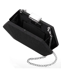 Nina Geometric Metallic Glitter Minaudiere Handbag