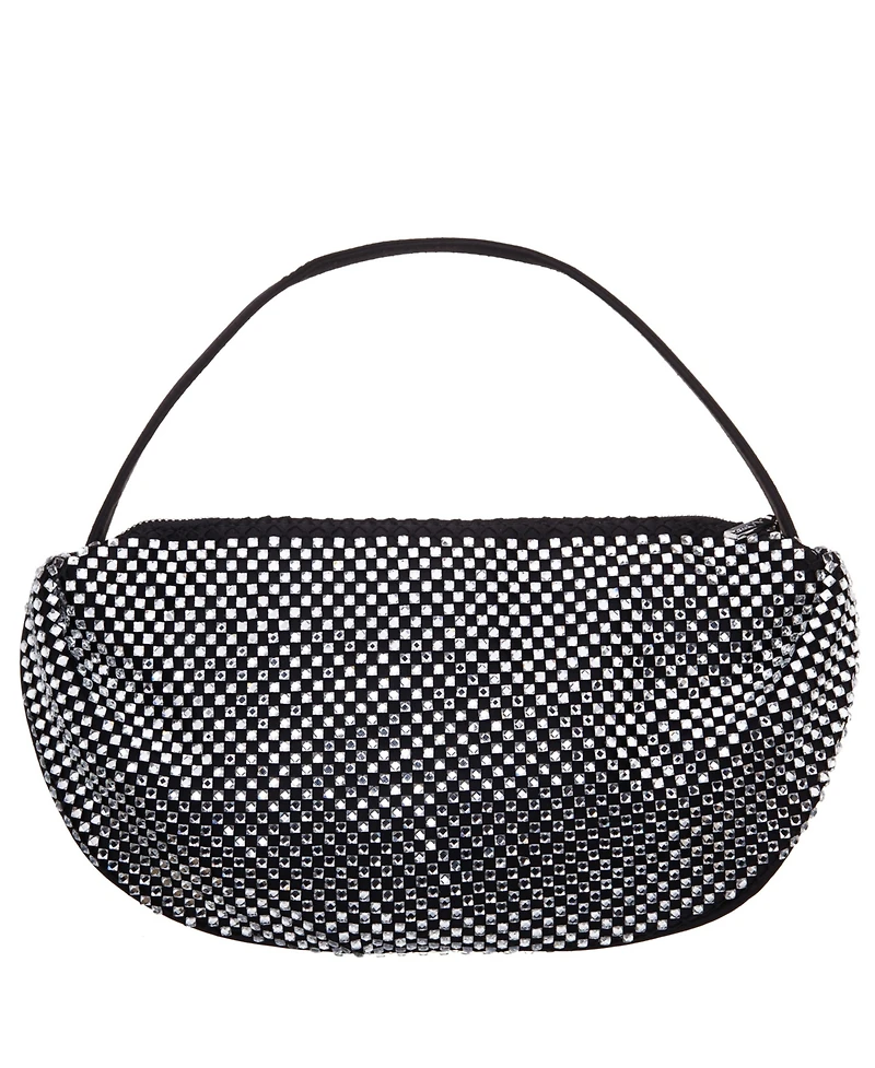 Nina Half Moon Crystal Netting Bag