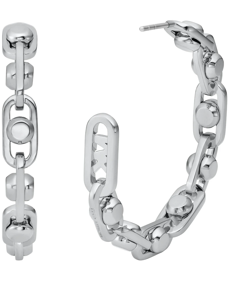 Michael Kors Gold-Tone or Silver-Tone Astor Link Hoop Earrings