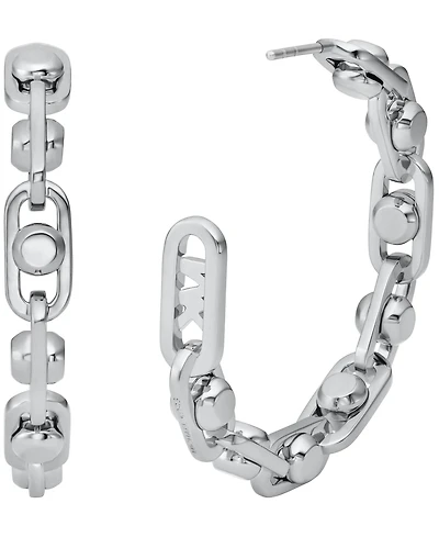 Michael Kors Gold-Tone or Silver-Tone Astor Link Hoop Earrings