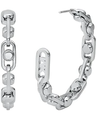 Michael Kors Gold-Tone or Silver-Tone Astor Link Hoop Earrings