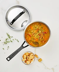 KitchenAid 5-Ply Clad Stainless Steel 1.5 Quart Induction Sauce Pan with Lid