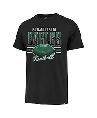 Men's '47 Brand Black Distressed Philadelphia Eagles Gridiron Classics Last Call Franklin T-Shirt