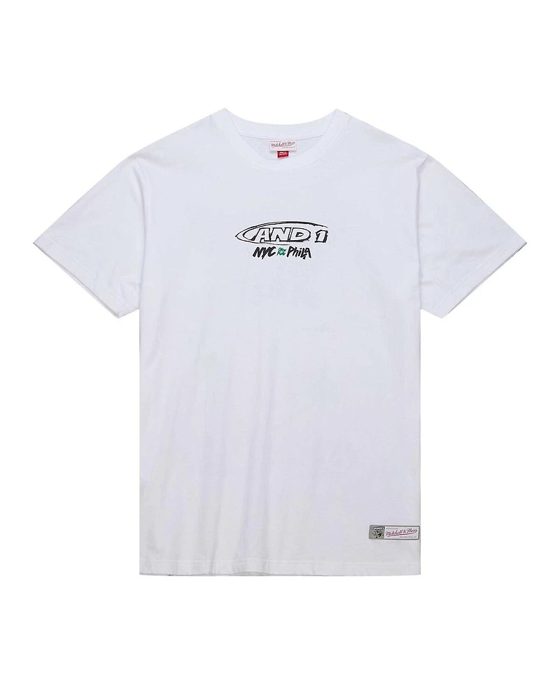 Men's Mitchell & Ness White AND1 Mixtape Tour T-shirt