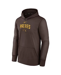 Men's Nike Brown San Diego Padres Authentic Collection Practice Performance Pullover Hoodie