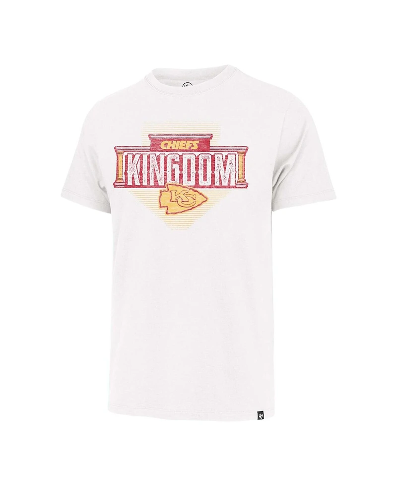 Men's '47 Brand White Distressed Kansas City Chiefs Regional Franklin T-shirt