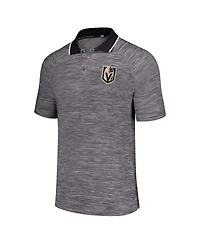 Men's Msx by Michael Strahan Black Vegas Golden Knights Strategy Raglan Polo Shirt