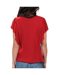 Women's G-iii 4Her by Carl Banks Red Washington Nationals Crowd Wave T-shirt