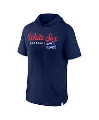 Men's Fanatics Navy Chicago White Sox Offensive Strategy Short Sleeve Pullover Hoodie