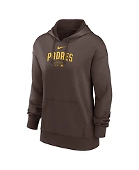Women's Nike Brown San Diego Padres Authentic Collection Performance Pullover Hoodie