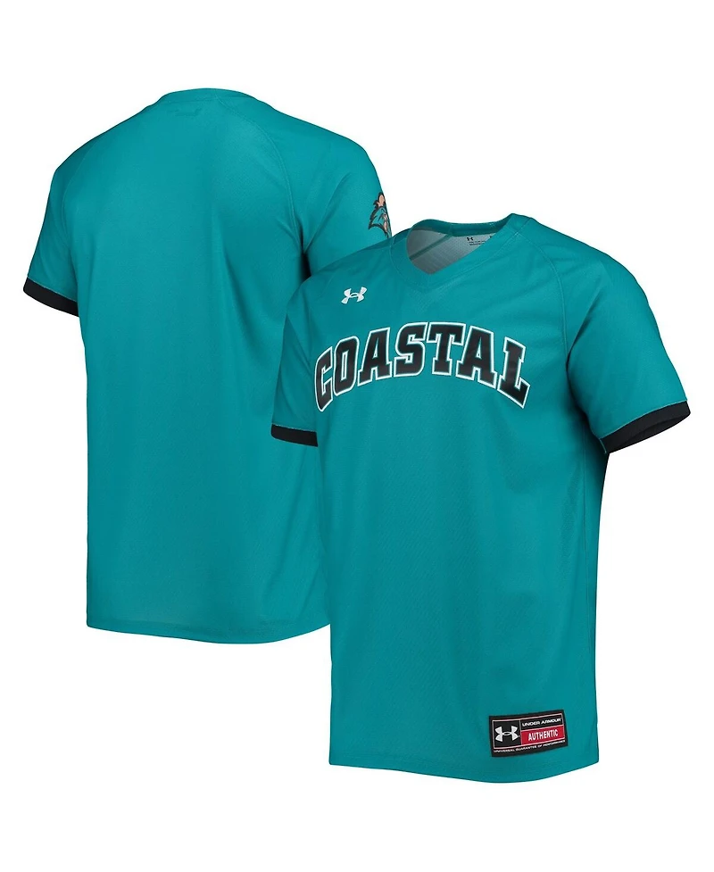 Men's Under Armour Teal Coastal Carolina Chanticleers Replica Baseball Jersey