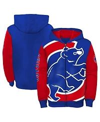 Big Boys Fanatics Royal, Red Chicago Cubs Postcard Full-Zip Hoodie Jacket