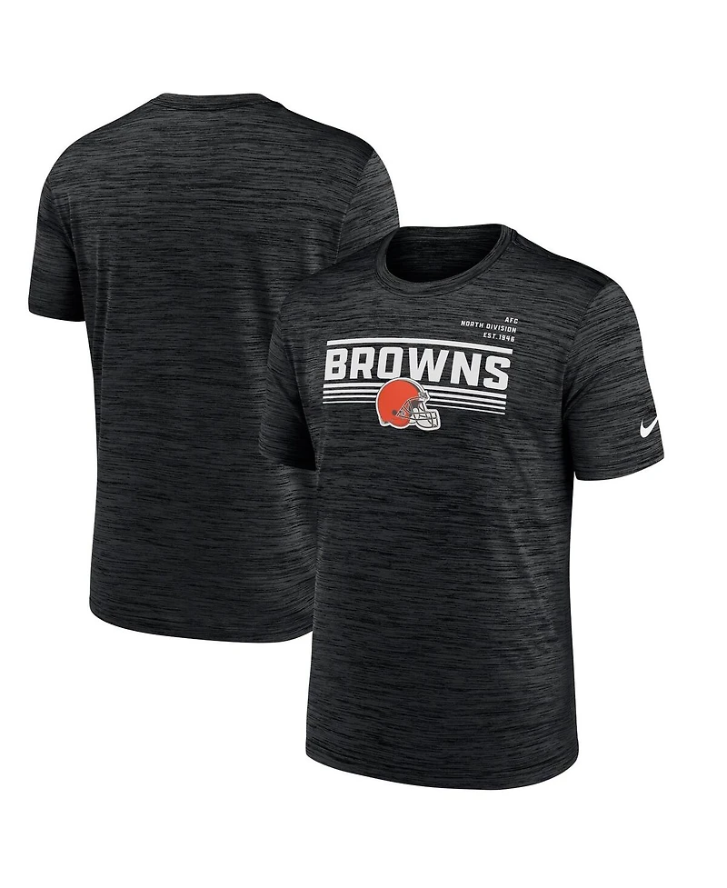 Men's Nike Anthracite Cleveland Browns Yardline Velocity Performance T-shirt