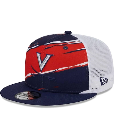 Men's New Era Navy Virginia Cavaliers Tear Trucker 9FIFTY Snapback Hat