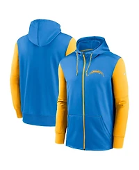 Men's Nike Powder Blue Los Angeles Chargers Performance Full-Zip Hoodie