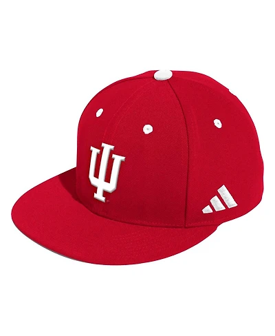 Men's adidas Crimson Indiana Hoosiers On-Field Baseball Fitted Hat