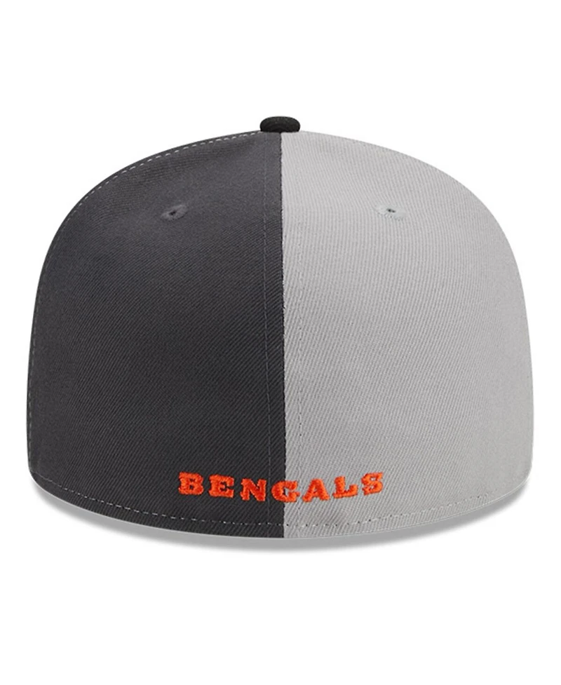 Men's New Era Gray, Black Cincinnati Bengals 2023 Sideline 59FIFTY Fitted Hat
