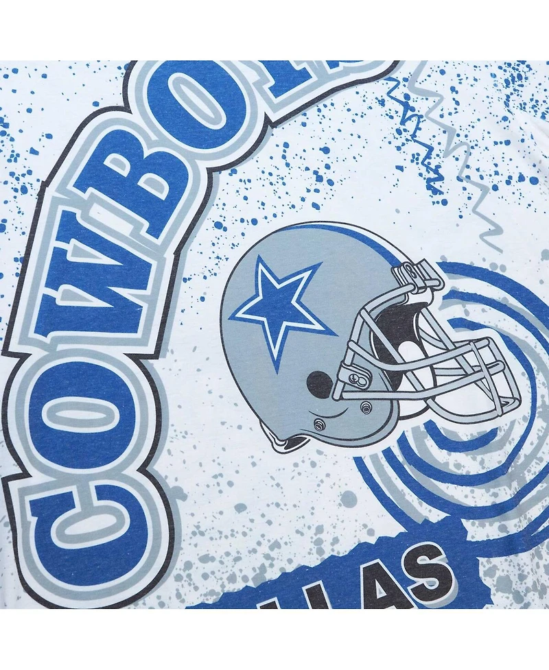 Men's Mitchell & Ness White Dallas Cowboys Team Burst Sublimated T-Shirt