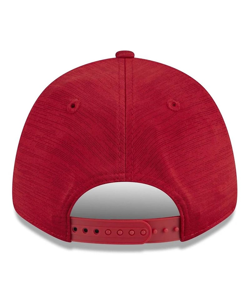 Men's New Era Red Los Angeles Angels 2024 Clubhouse 9FORTY Adjustable Hat