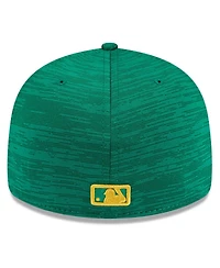 Men's New Era Green Oakland Athletics 2024 Clubhouse Low Profile 59FIFTY Fitted Hat