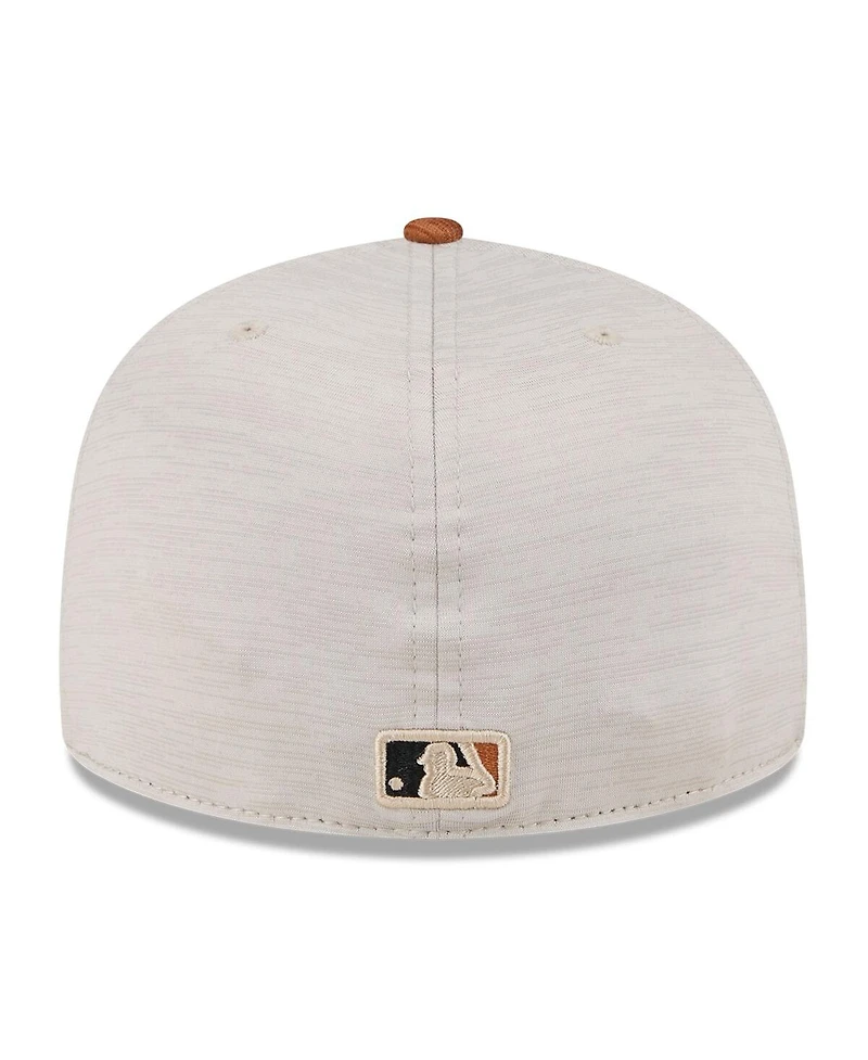 Men's New Era Stone, Brown New York Yankees 2024 Clubhouse 59FIFTY Fitted Hat