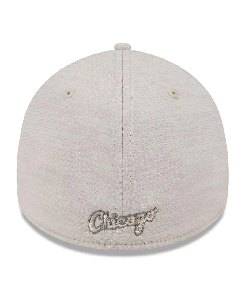 Men's New Era Cream Chicago White Sox 2024 Clubhouse 39THIRTY Flex Fit Hat