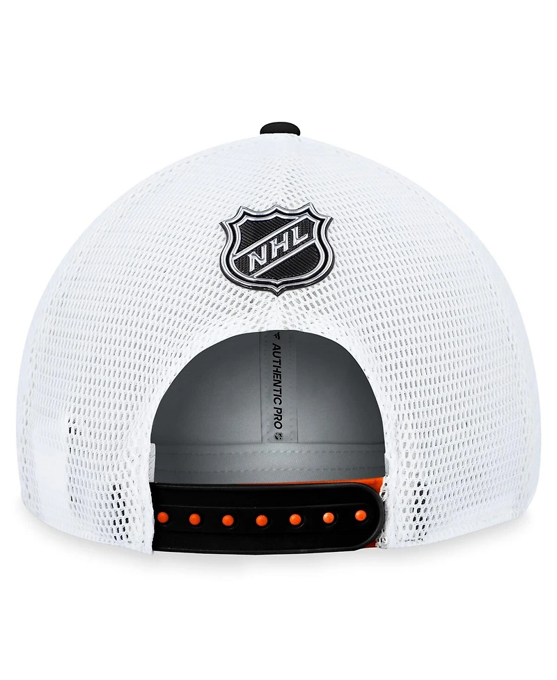 Men's Fanatics Orange Philadelphia Flyers Authentic Pro Rink Trucker Adjustable Hat