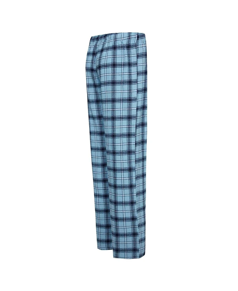 Women's Concepts Sport Light Blue, Navy Tennessee Titans Arctic T-Shirt and Flannel Pants Sleep Set