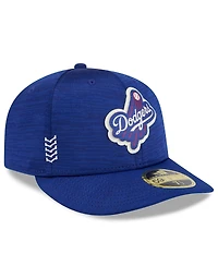 Men's New Era Royal Los Angeles Dodgers 2024 Clubhouse Low Profile 59FIFTY Fitted Hat