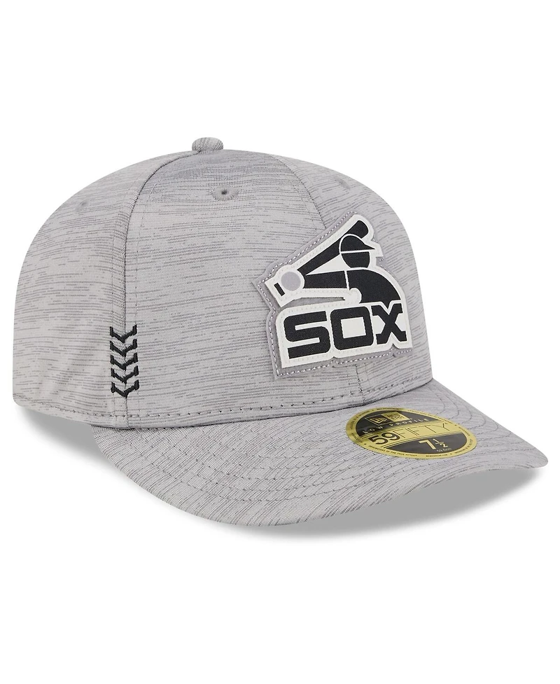 Men's New Era Gray Chicago White Sox 2024 Clubhouse Low Profile 59FIFTY Fitted Hat