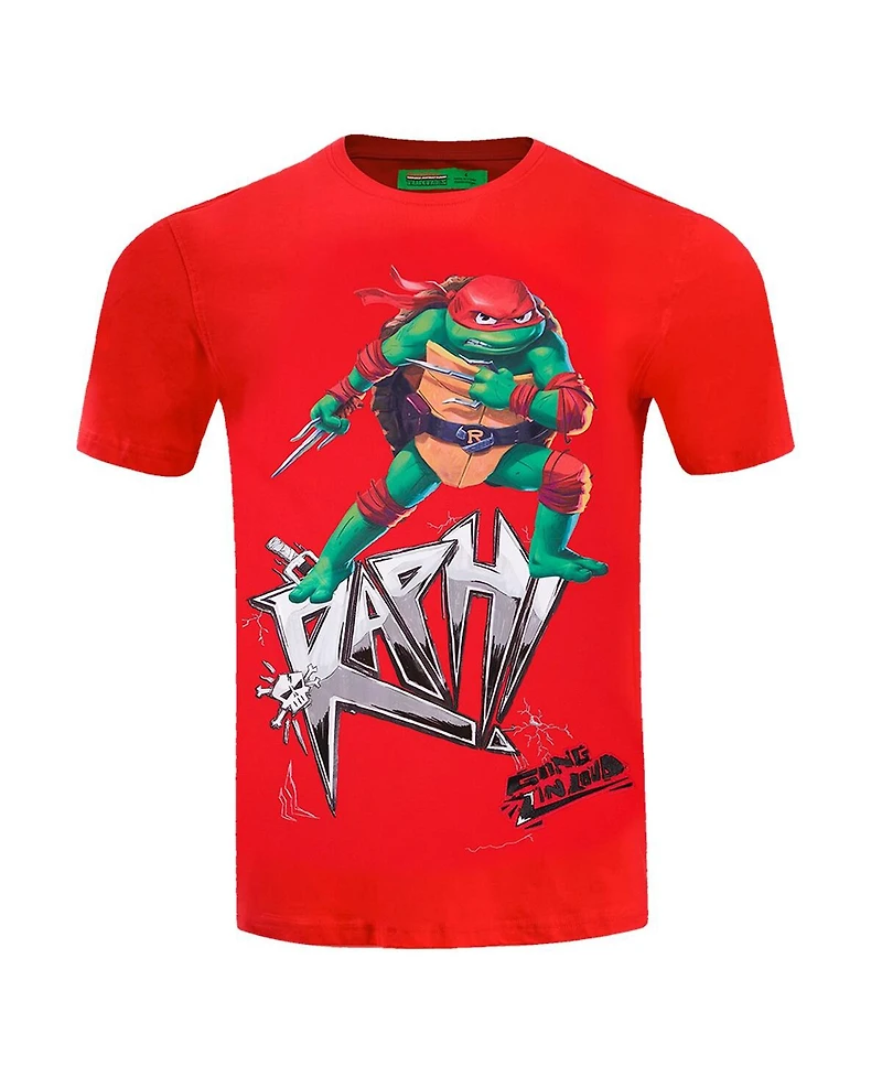 Men's and Women's Freeze Max Red Teenage Mutant Ninja Turtles Raph Defender Graphic T-shirt