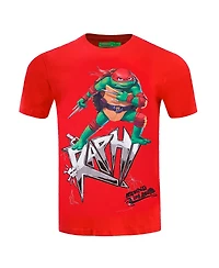Men's and Women's Freeze Max Red Teenage Mutant Ninja Turtles Raph Defender Graphic T-shirt