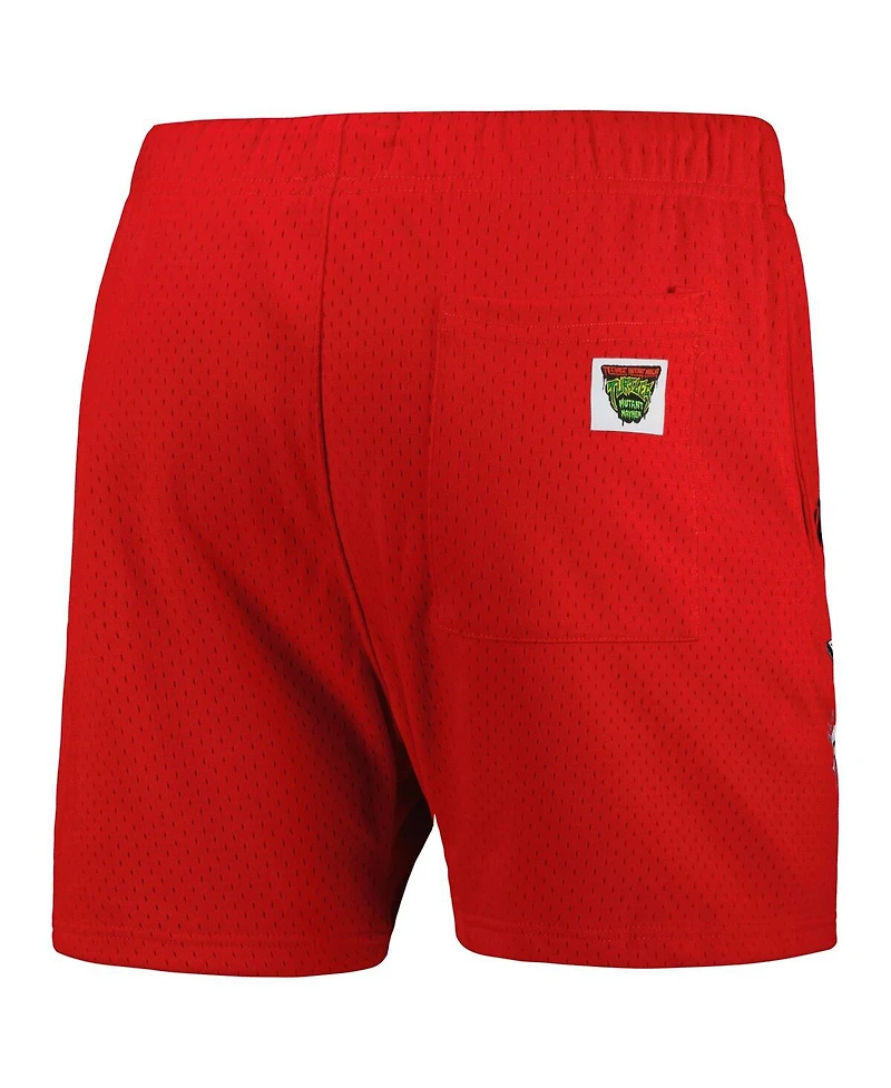 Men's Freeze Max Red Teenage Mutant Ninja Turtles Raph Defender Mesh Shorts