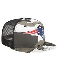 Youth Boys and Girls New Era Camo New England Patriots Trucker 9FIFTY Snapback Hat