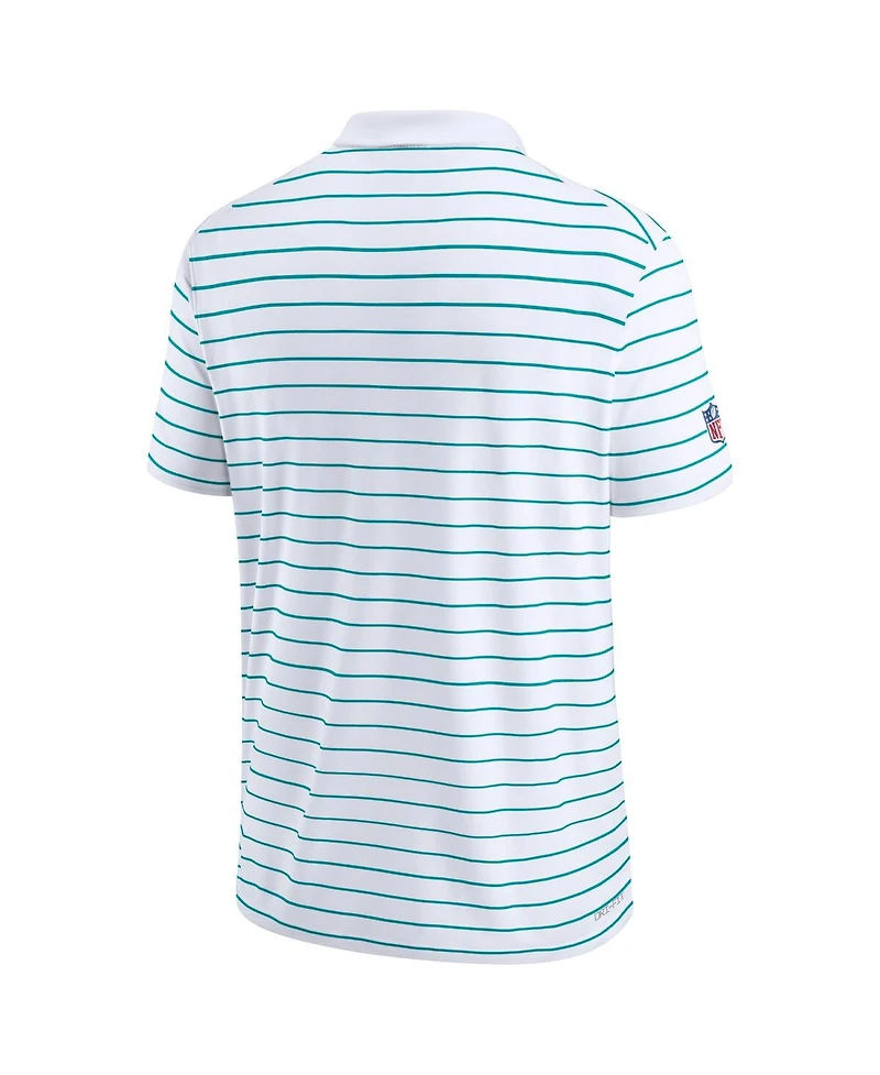 Men's Nike White Miami Dolphins 2022 Sideline Lock Up Victory Performance Polo Shirt