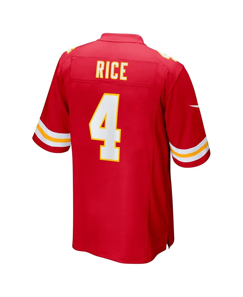 Men's Nike Rashee Rice Red Kansas City Chiefs Game Jersey