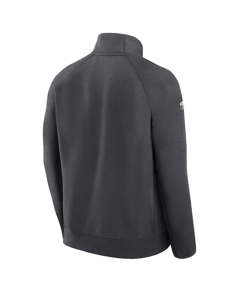 Men's Nike Anthracite San Francisco 49ers Super Bowl Lviii Opening Night Tech Fleece Half-Zip Pullover Top