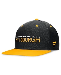 Men's Fanatics Black, Gold Pittsburgh Penguins Authentic Pro Alternate Jersey Snapback Hat
