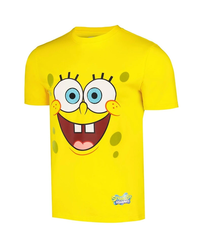 Men's and Women's Freeze Max Yellow SpongeBob SquarePants Face Off T-Shirt