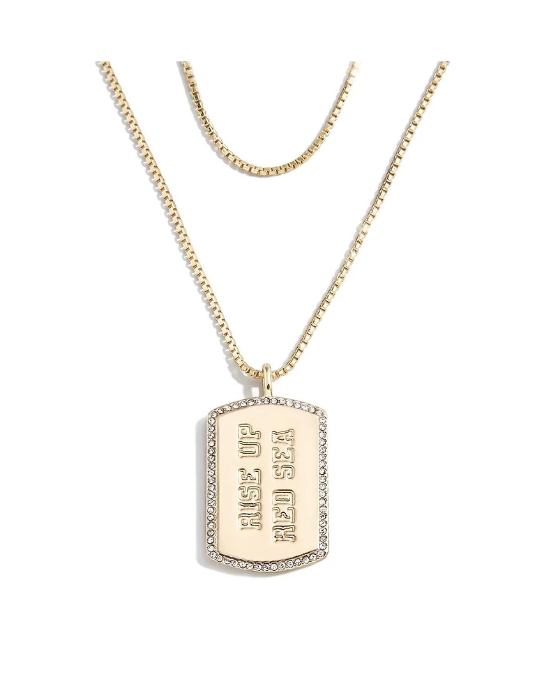 Women's Wear by Erin Andrews x Baublebar Arizona Cardinals Gold Dog Tag Necklace